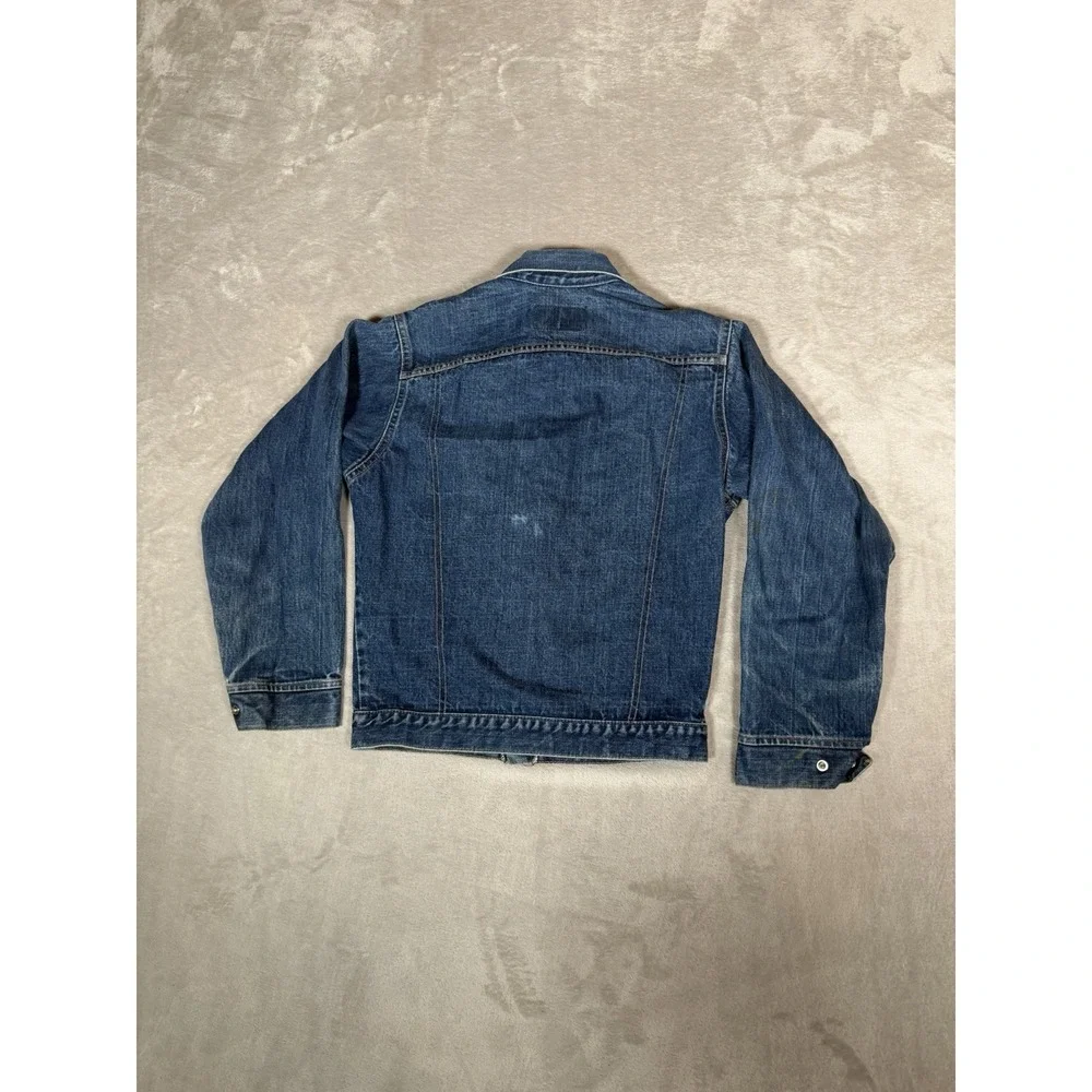 Vintage Levis Orange Tab Denim Trucker Jacket USA 70505-0217 Boys 18 Fits XS